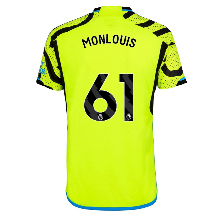 Hombre Fútbol Camiseta Zane Monlouis #61 Amarillo 2ª Equipación 2023/24 México