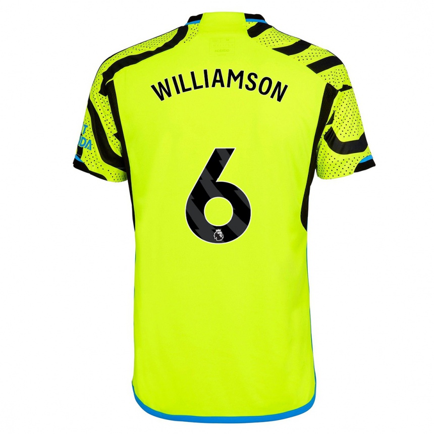 Hombre Fútbol Camiseta Leah Williamson #6 Amarillo 2ª Equipación 2023/24 México