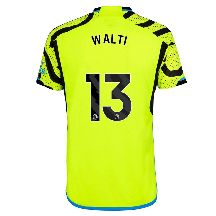 Hombre Fútbol Camiseta Lia Walti #13 Amarillo 2ª Equipación 2023/24 México