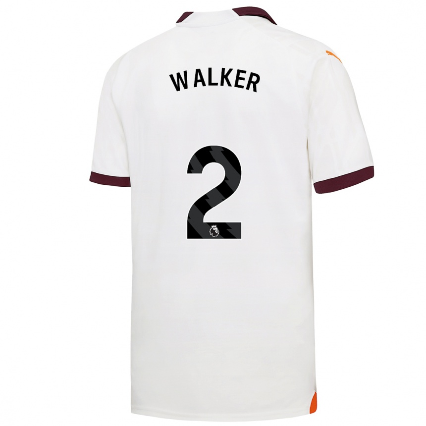 Hombre Fútbol Camiseta Kyle Walker #2 Blanco 2ª Equipación 2023/24 México