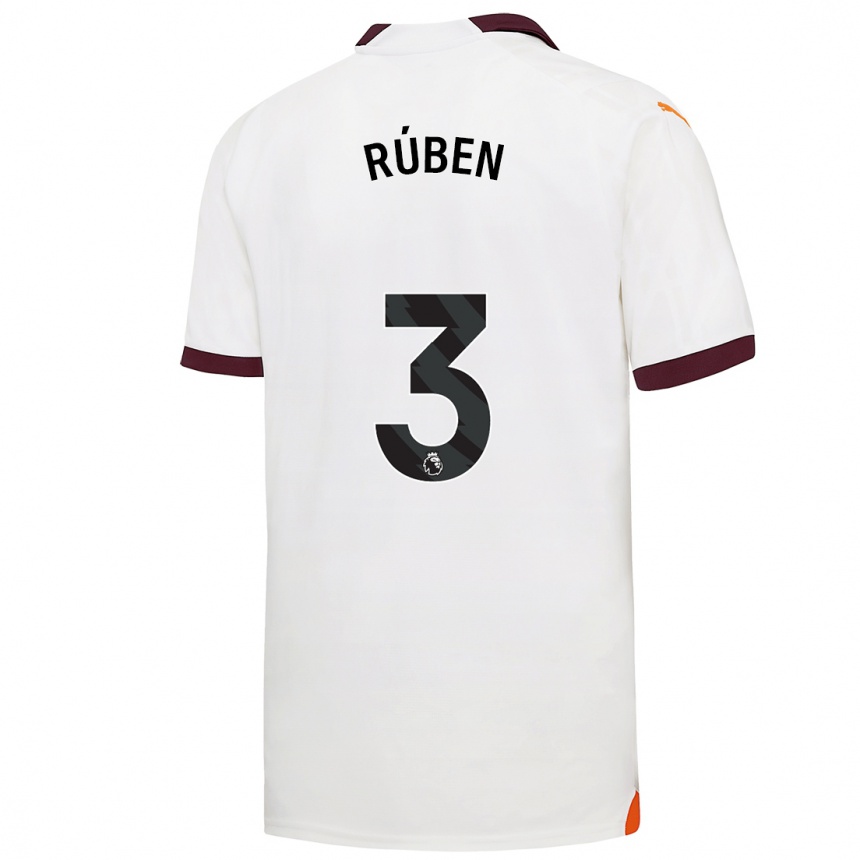 Hombre Fútbol Camiseta Ruben Dias #3 Blanco 2ª Equipación 2023/24 México