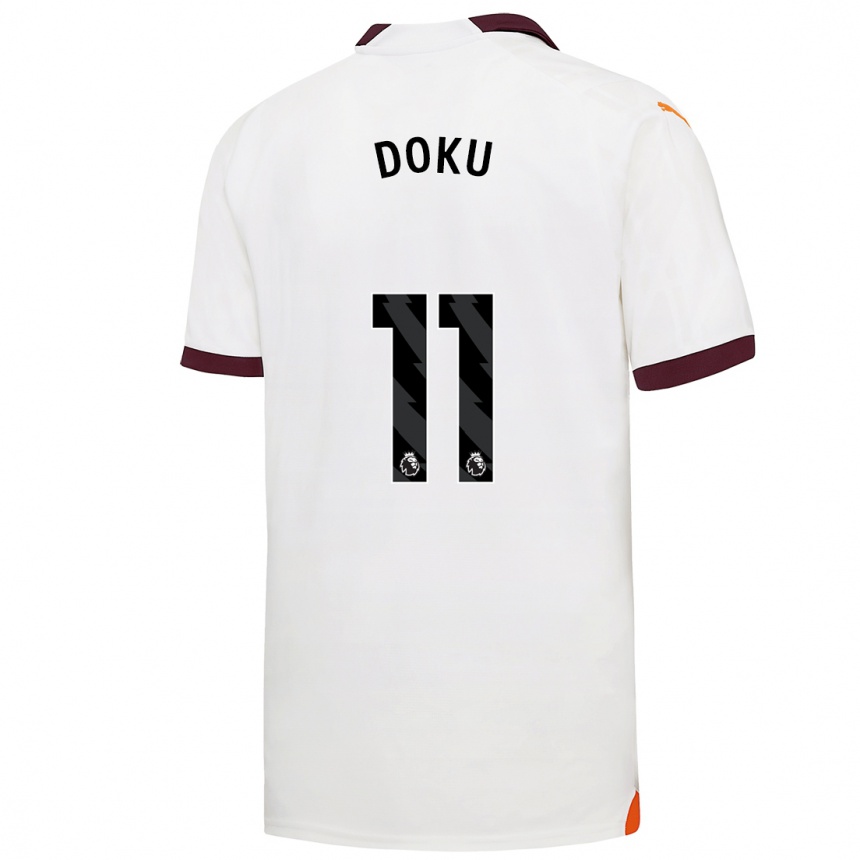 Hombre Fútbol Camiseta Jérémy Doku #11 Blanco 2ª Equipación 2023/24 México