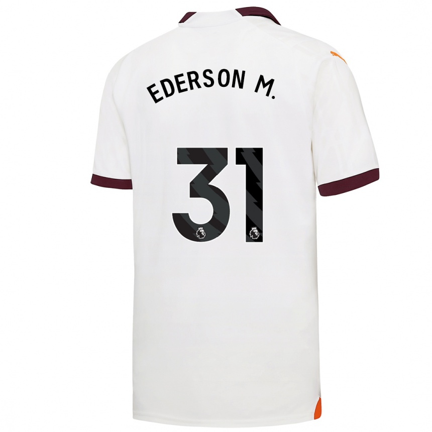 Hombre Fútbol Camiseta Ederson Moraes #31 Blanco 2ª Equipación 2023/24 México