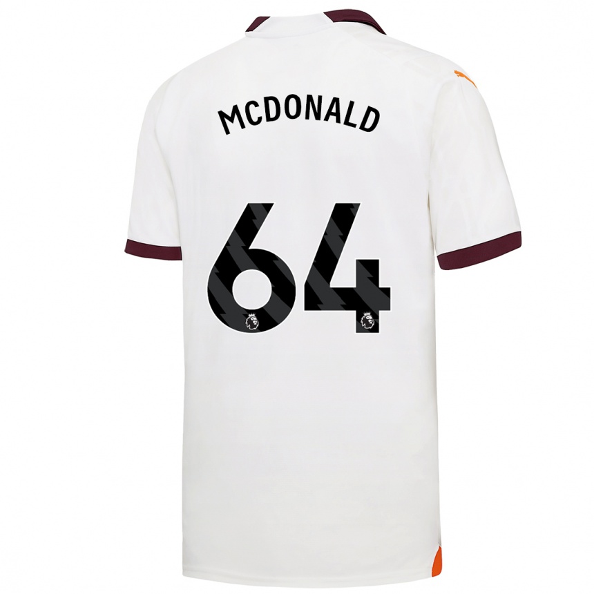 Hombre Fútbol Camiseta Rowan Mcdonald #64 Blanco 2ª Equipación 2023/24 México