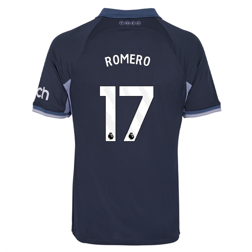 Hombre Fútbol Camiseta Cristian Romero #17 Azul Oscuro 2ª Equipación 2023/24 México