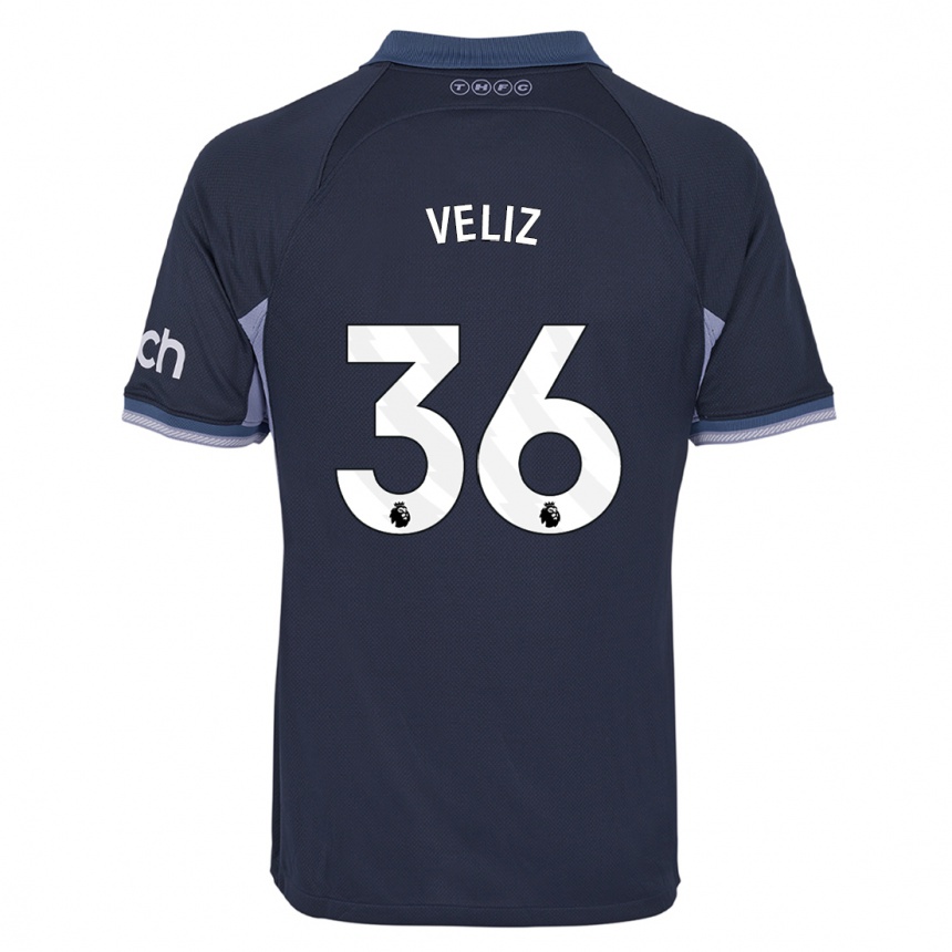 Hombre Fútbol Camiseta Alejo Véliz #36 Azul Oscuro 2ª Equipación 2023/24 México