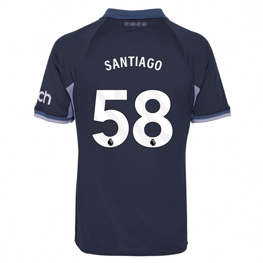 Hombre Fútbol Camiseta Yago Santiago #58 Azul Oscuro 2ª Equipación 2023/24 México