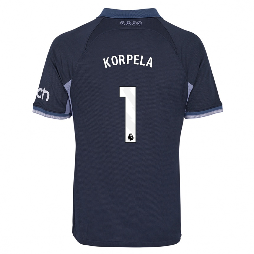 Hombre Fútbol Camiseta Tinja-Riikka Korpela #1 Azul Oscuro 2ª Equipación 2023/24 México