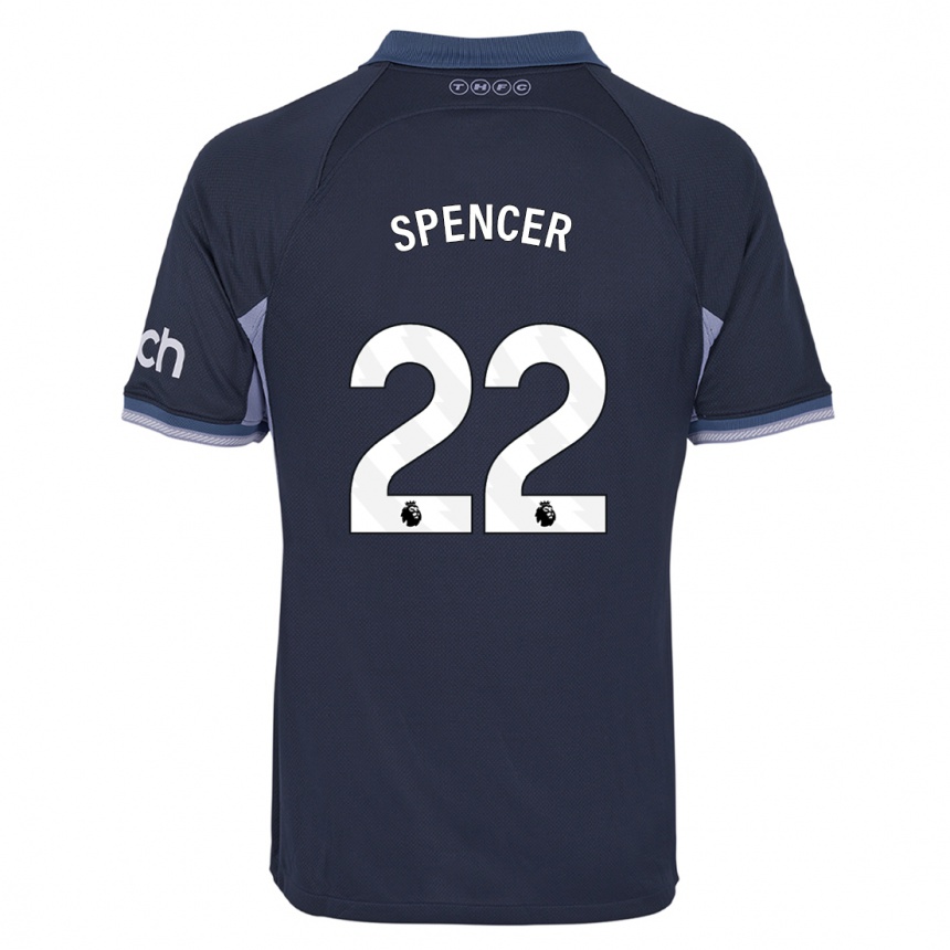 Hombre Fútbol Camiseta Rebecca Spencer #22 Azul Oscuro 2ª Equipación 2023/24 México