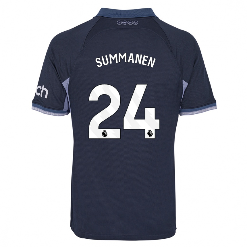 Hombre Fútbol Camiseta Eveliina Summanen #24 Azul Oscuro 2ª Equipación 2023/24 México