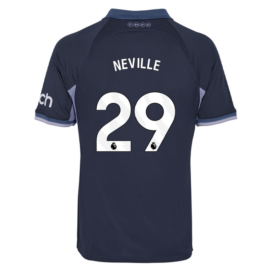 Hombre Fútbol Camiseta Ashleigh Neville #29 Azul Oscuro 2ª Equipación 2023/24 México