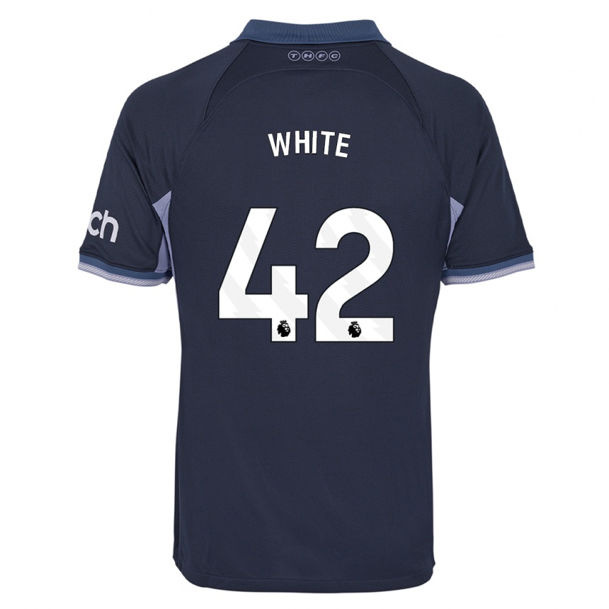 Hombre Fútbol Camiseta Harvey White #42 Azul Oscuro 2ª Equipación 2023/24 México