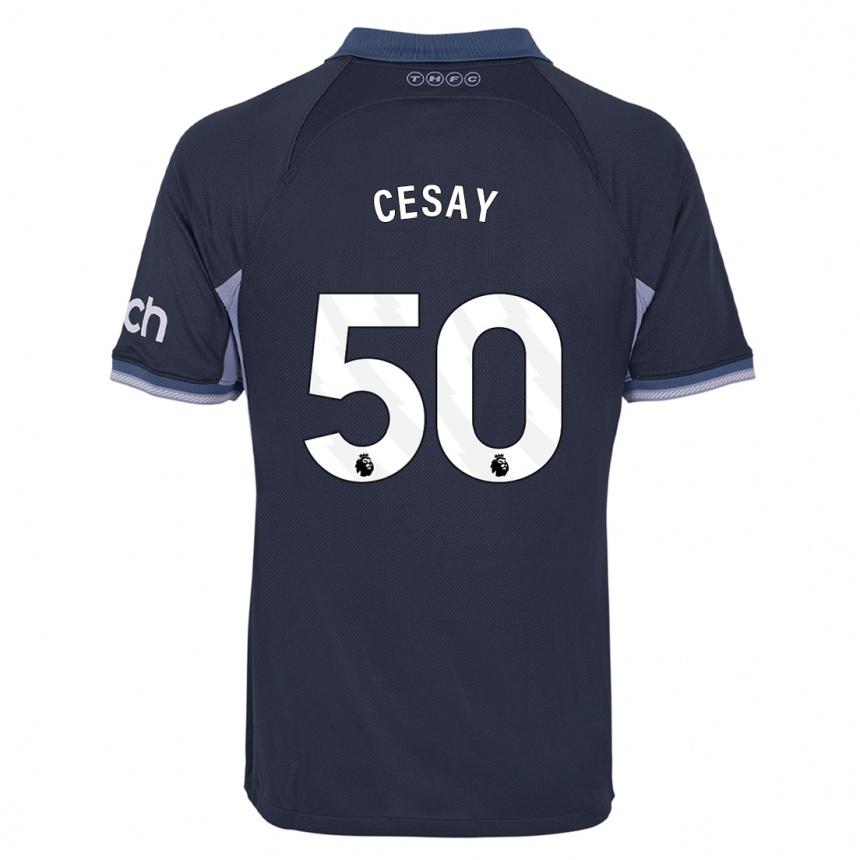 Hombre Fútbol Camiseta Kallum Cesay #50 Azul Oscuro 2ª Equipación 2023/24 México