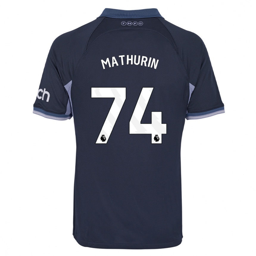 Hombre Fútbol Camiseta Roshaun Mathurin #74 Azul Oscuro 2ª Equipación 2023/24 México