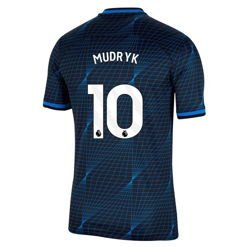 Hombre Fútbol Camiseta Mykhaylo Mudryk #10 Azul Oscuro 2ª Equipación 2023/24 México