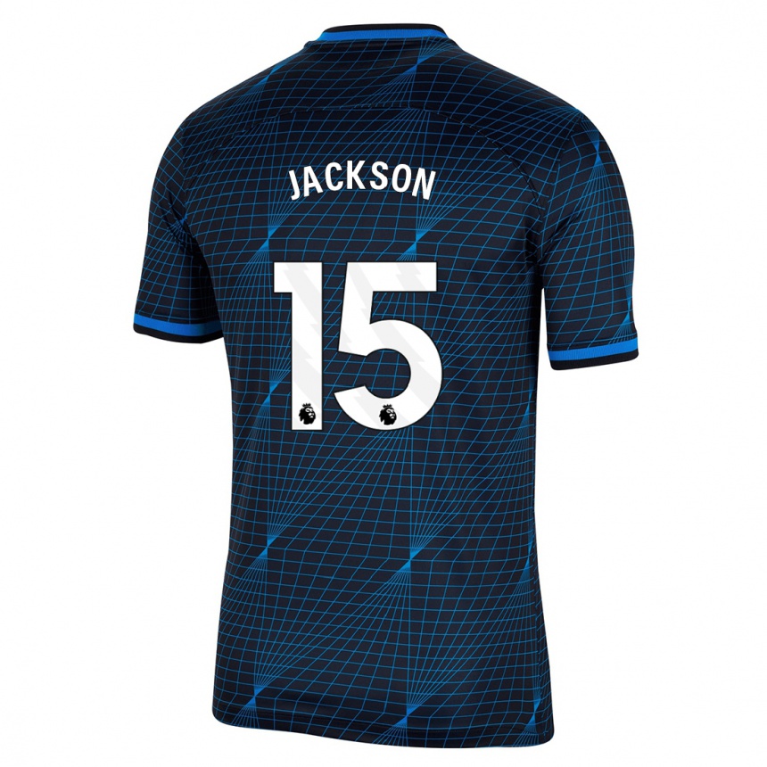 Hombre Fútbol Camiseta Nicolas Jackson #15 Azul Oscuro 2ª Equipación 2023/24 México