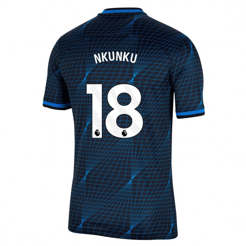 Hombre Fútbol Camiseta Christopher Nkunku #18 Azul Oscuro 2ª Equipación 2023/24 México