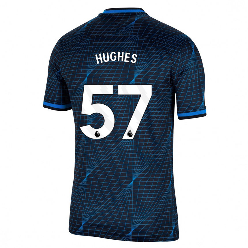 Hombre Fútbol Camiseta Brodi Hughes #57 Azul Oscuro 2ª Equipación 2023/24 México