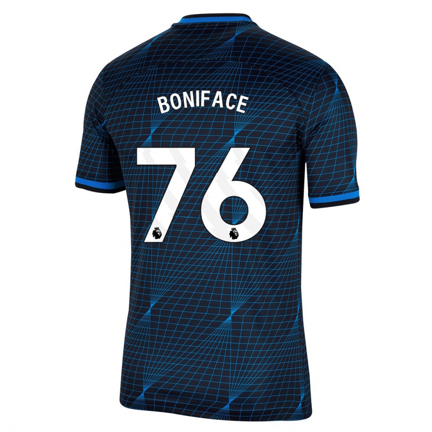 Hombre Fútbol Camiseta Somto Boniface #76 Azul Oscuro 2ª Equipación 2023/24 México