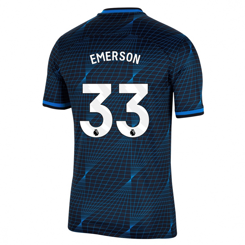 Hombre Fútbol Camiseta Emerson #33 Azul Oscuro 2ª Equipación 2023/24 México