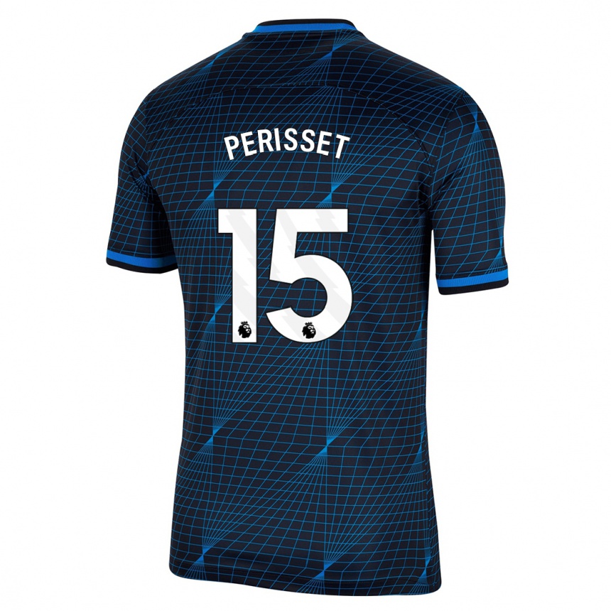 Hombre Fútbol Camiseta Eve Perisset #15 Azul Oscuro 2ª Equipación 2023/24 México