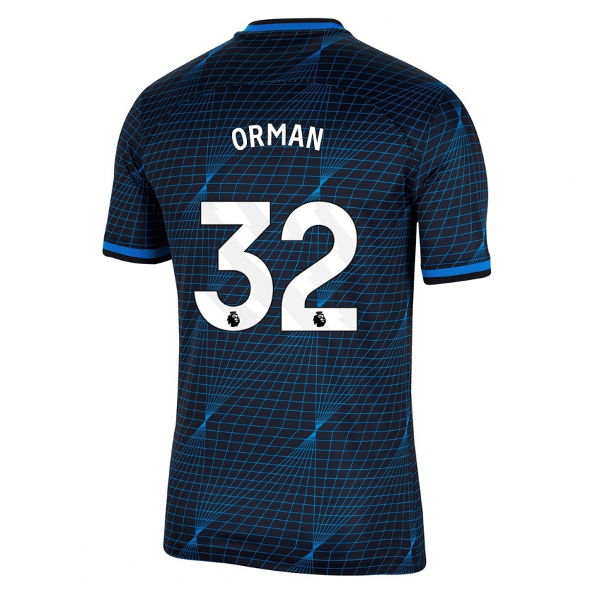 Hombre Fútbol Camiseta Emily Orman #32 Azul Oscuro 2ª Equipación 2023/24 México