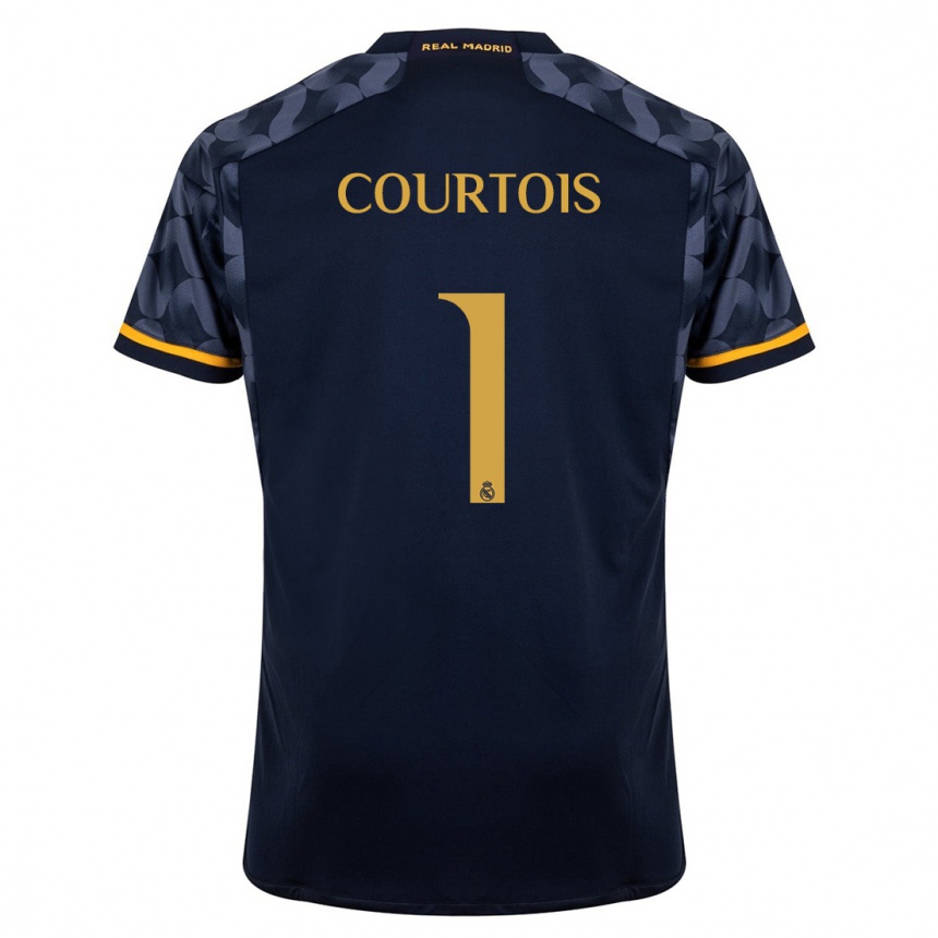 Hombre Fútbol Camiseta Thibaut Courtois #1 Azul Oscuro 2ª Equipación 2023/24 México