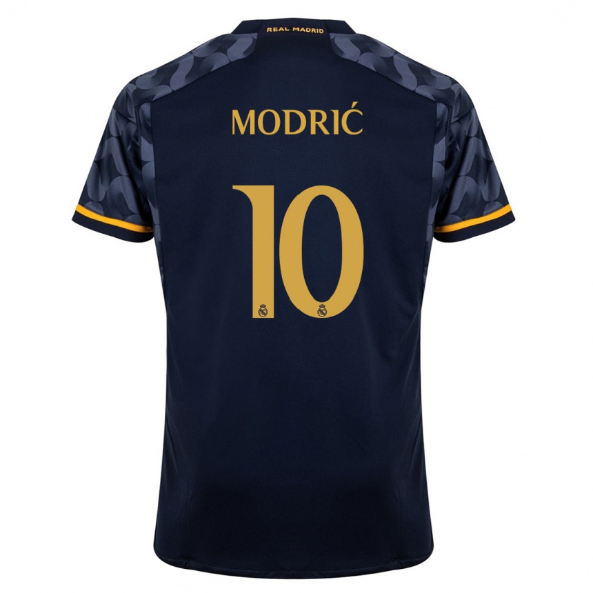 Hombre Fútbol Camiseta Luka Modric #10 Azul Oscuro 2ª Equipación 2023/24 México