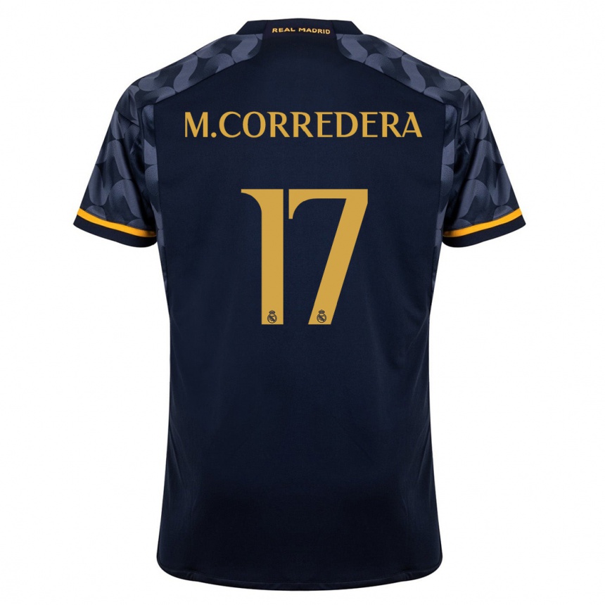 Hombre Fútbol Camiseta Marta Corredera #17 Azul Oscuro 2ª Equipación 2023/24 México