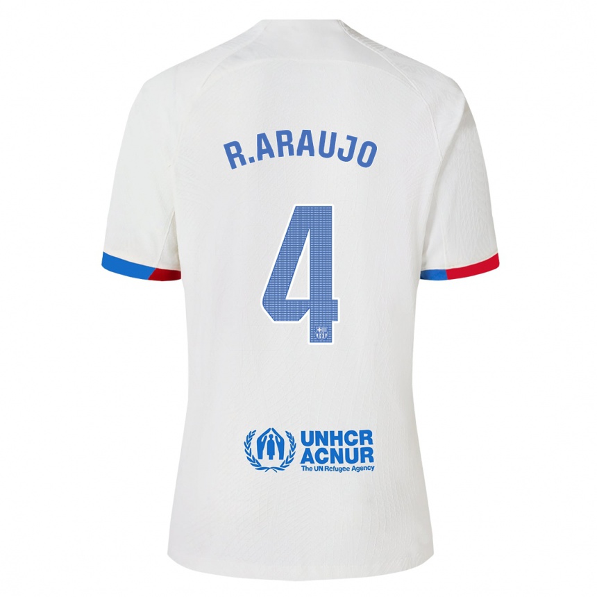 Hombre Fútbol Camiseta Ronald Araújo #4 Blanco 2ª Equipación 2023/24 México