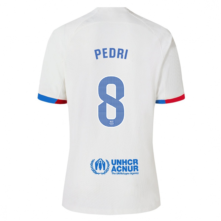 Hombre Fútbol Camiseta Pedri #8 Blanco 2ª Equipación 2023/24 México