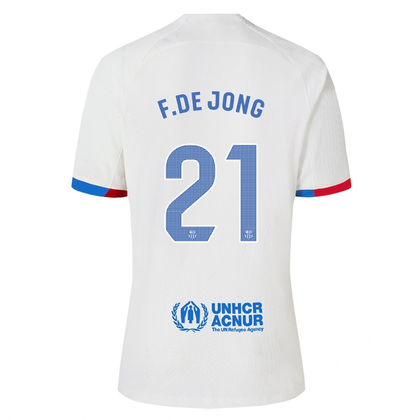 Hombre Fútbol Camiseta Frenkie De Jong #21 Blanco 2ª Equipación 2023/24 México