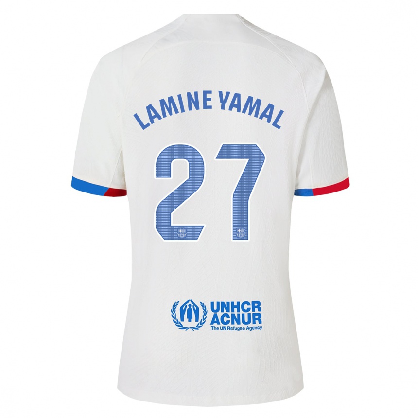 Hombre Fútbol Camiseta Lamine Yamal #27 Blanco 2ª Equipación 2023/24 México