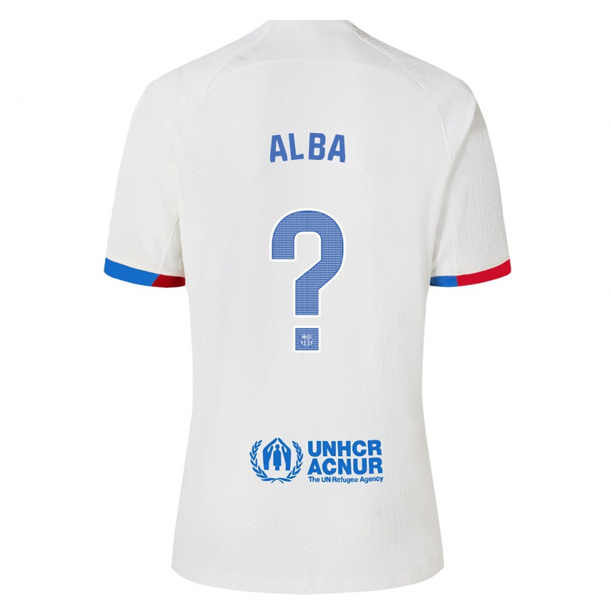 Hombre Fútbol Camiseta Javi Alba #0 Blanco 2ª Equipación 2023/24 México