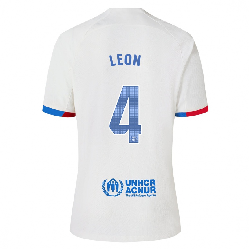 Hombre Fútbol Camiseta Maria Pilar Leon #4 Blanco 2ª Equipación 2023/24 México