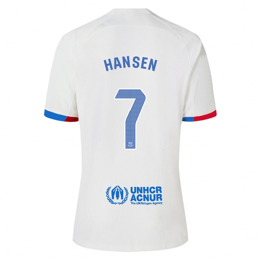 Hombre Fútbol Camiseta Caroline Graham Hansen #7 Blanco 2ª Equipación 2023/24 México