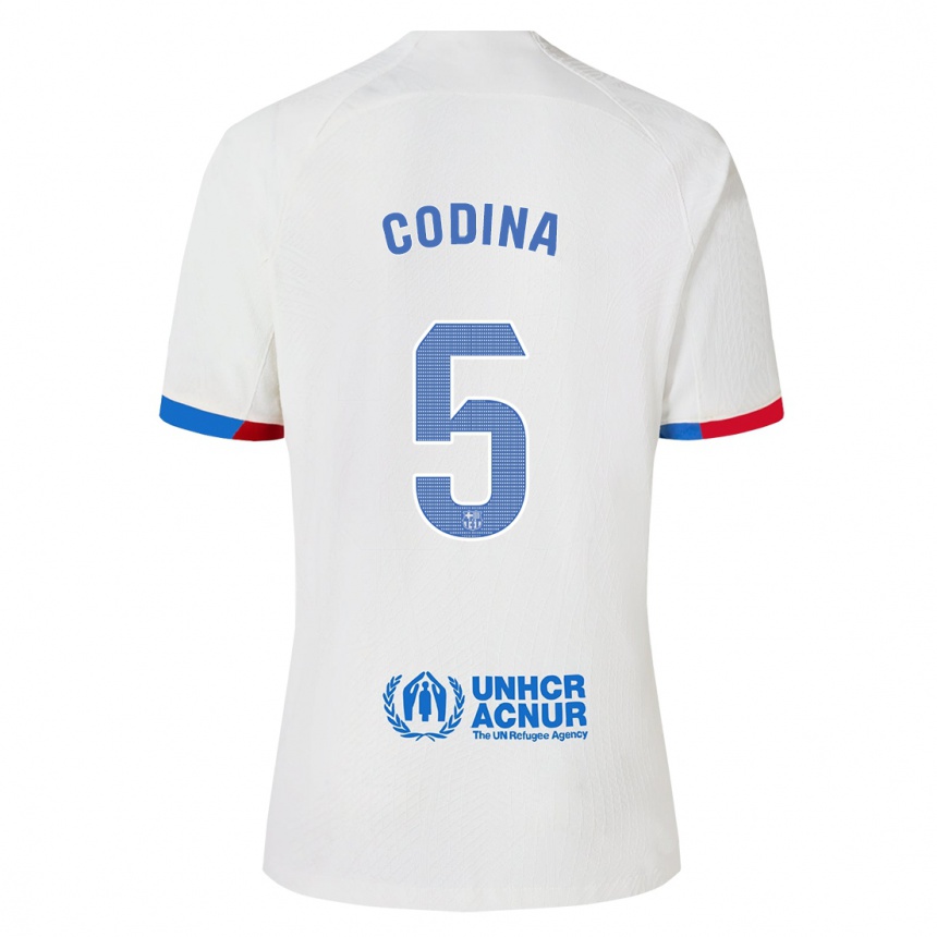 Hombre Fútbol Camiseta Laia Codina #5 Blanco 2ª Equipación 2023/24 México