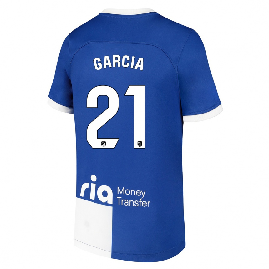 Hombre Fútbol Camiseta Sheila Garcia #21 Azul Blanco 2ª Equipación 2023/24 México