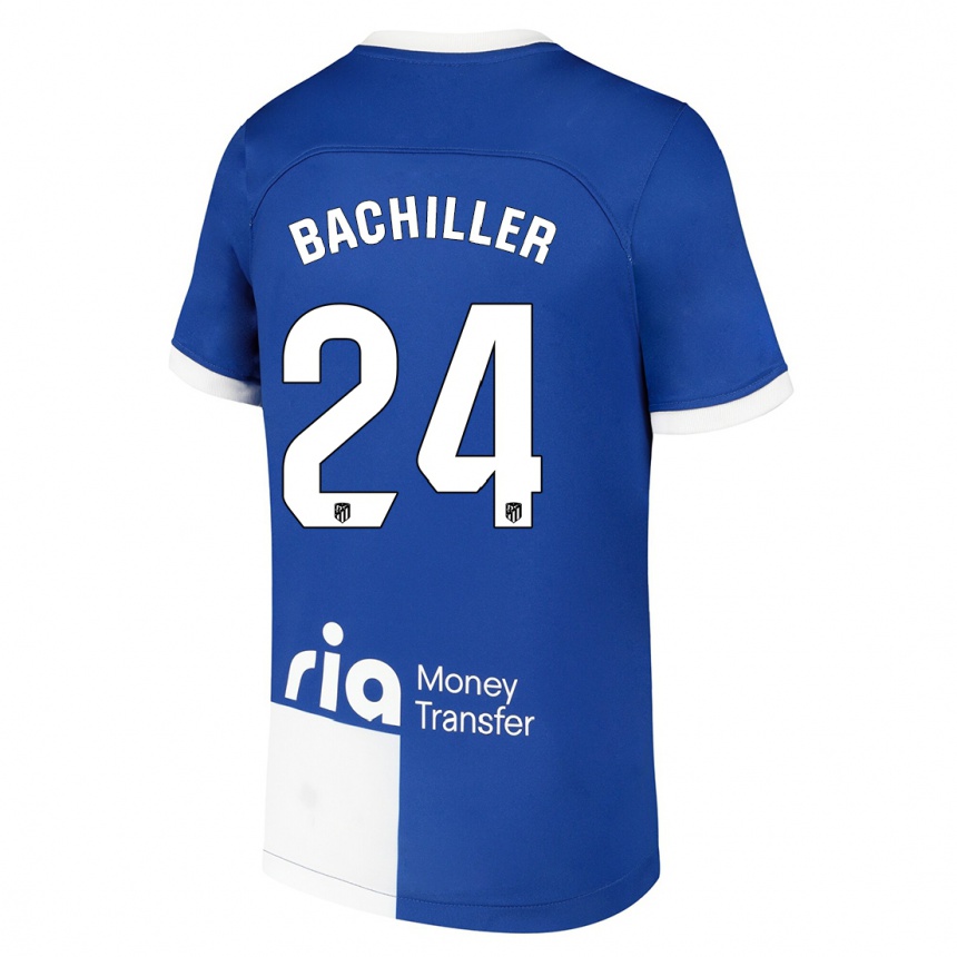 Hombre Fútbol Camiseta Iker Bachiller #24 Azul Blanco 2ª Equipación 2023/24 México