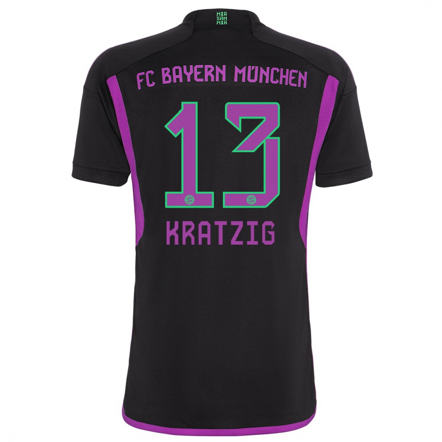 Hombre Fútbol Camiseta Frans Kratzig #13 Negro 2ª Equipación 2023/24 México