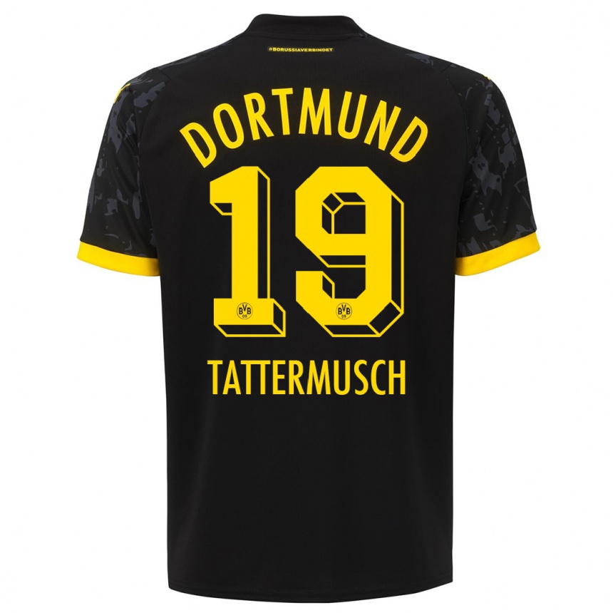 Hombre Fútbol Camiseta Ted Tattermusch #19 Negro 2ª Equipación 2023/24 México