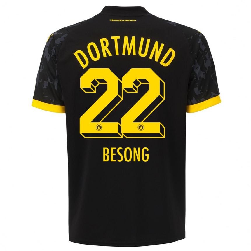 Hombre Fútbol Camiseta Paul-Philipp Besong #22 Negro 2ª Equipación 2023/24 México