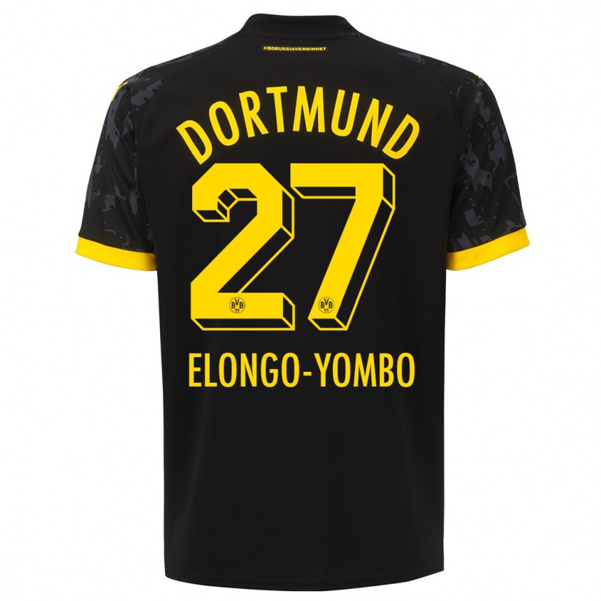 Hombre Fútbol Camiseta Rodney Elongo-Yombo #27 Negro 2ª Equipación 2023/24 México