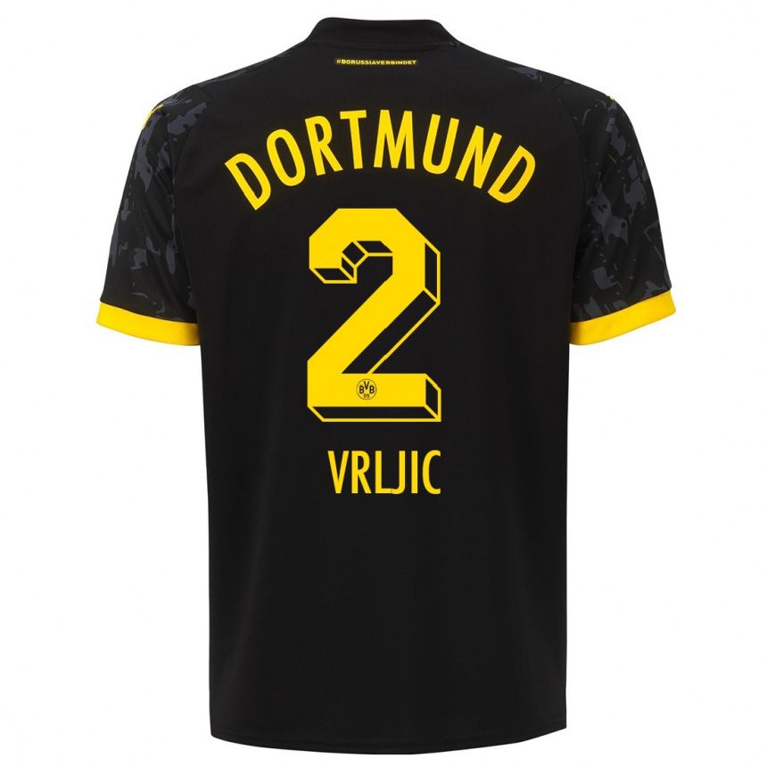 Hombre Fútbol Camiseta Daniel Vrljic #2 Negro 2ª Equipación 2023/24 México