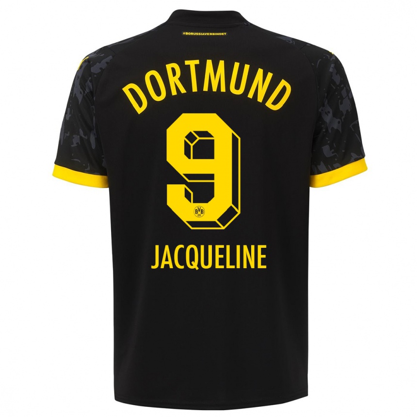 Hombre Fútbol Camiseta Moreno Jacqueline #9 Negro 2ª Equipación 2023/24 México