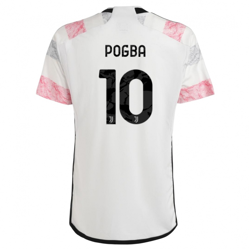 Hombre Fútbol Camiseta Paul Pogba #10 Blanco Rosa 2ª Equipación 2023/24 México