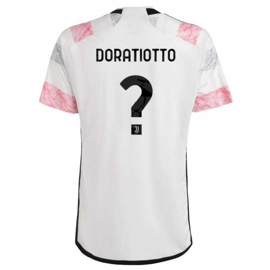 Hombre Fútbol Camiseta Giulio Doratiotto #0 Blanco Rosa 2ª Equipación 2023/24 México