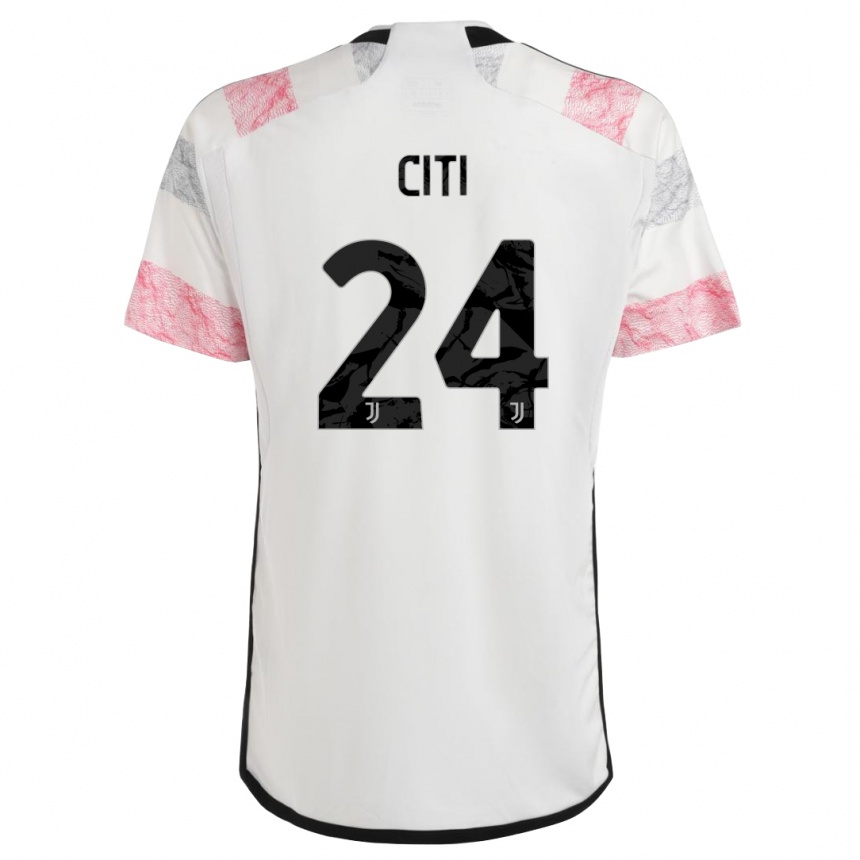 Hombre Fútbol Camiseta Alessandro Citi #24 Blanco Rosa 2ª Equipación 2023/24 México