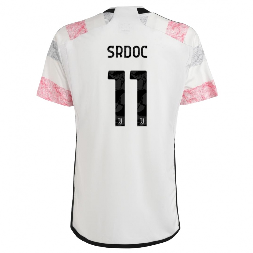 Hombre Fútbol Camiseta Ivano Srdoc #11 Blanco Rosa 2ª Equipación 2023/24 México