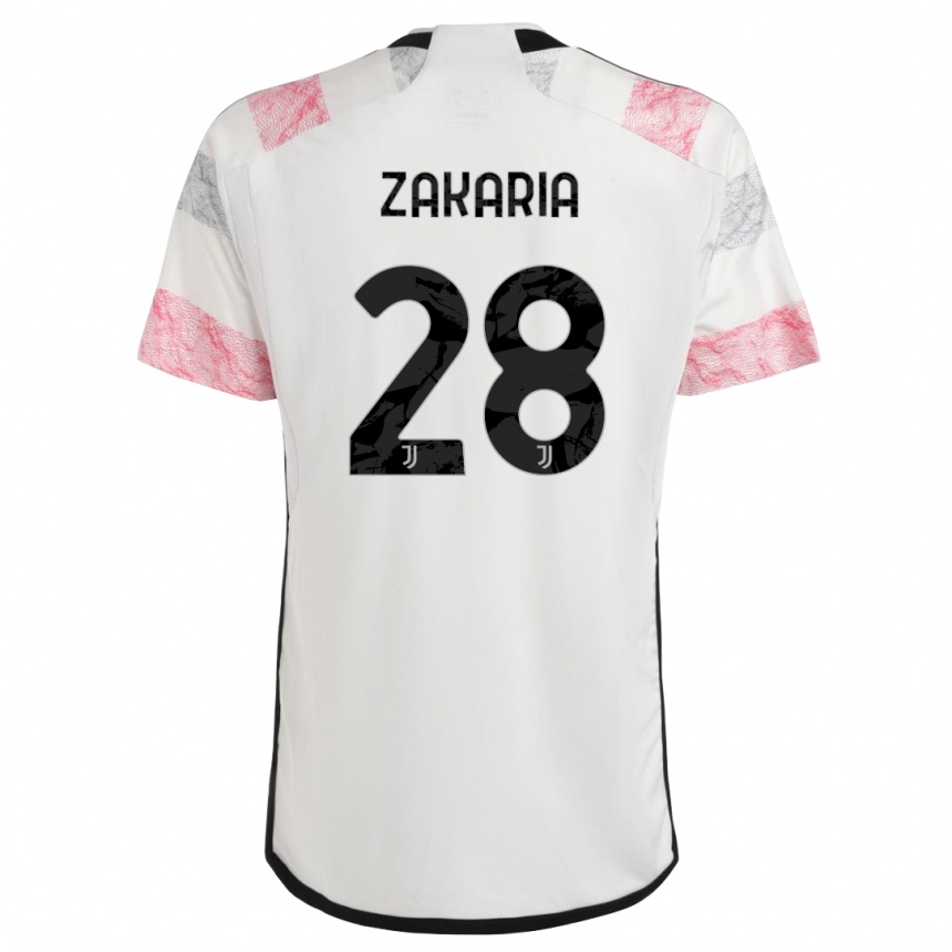 Hombre Fútbol Camiseta Denis Zakaria #28 Blanco Rosa 2ª Equipación 2023/24 México